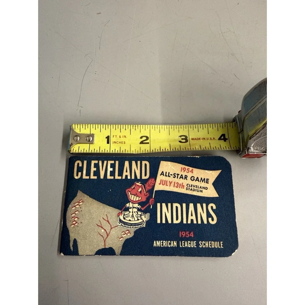 1954 Baseball Cleveland Indians Schedule Ticket Press Media Guide Roster Program